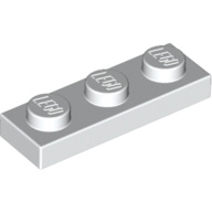 Lego destička 1x3, bílá (362301)